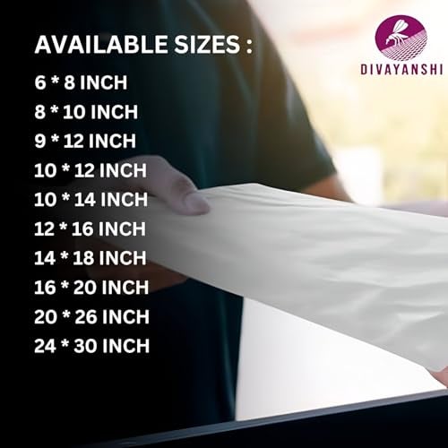 Divayanshi Plastic Tamper Proof Polybag/Courier Bag with Pod for Packing, 51 Micron, 20 Inch x 26 Inch, White and Black, Pack of 25 - Image 5