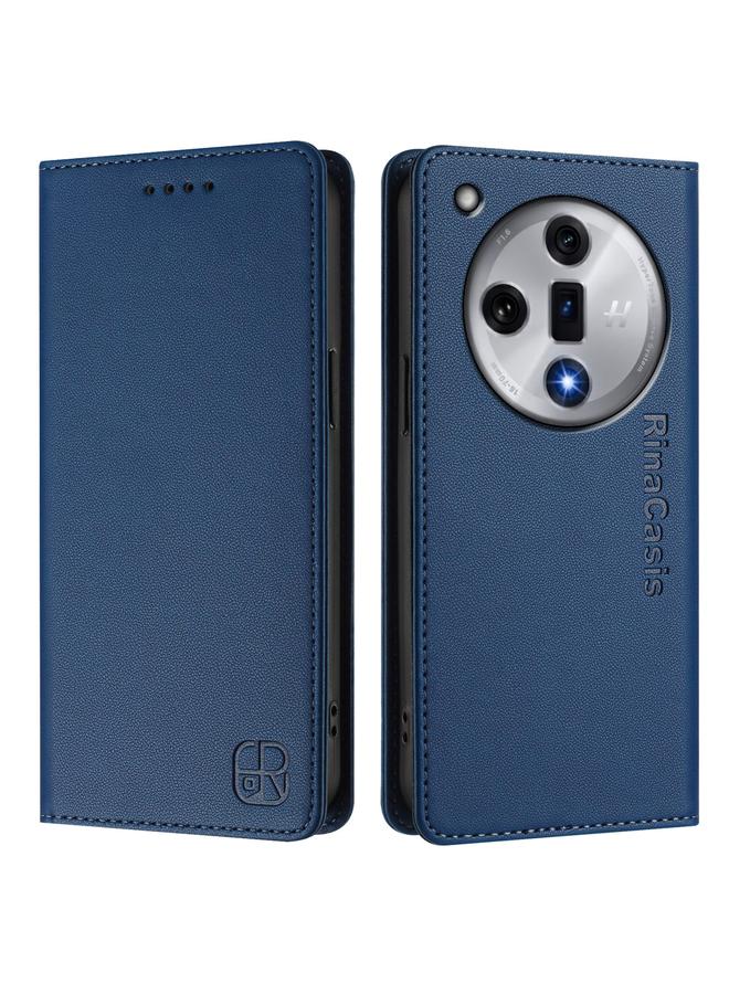 S-TOP Case For OPPO Find X7 RC01 Dual-Folded Magnetic Suction RFID Leather Phone Case - Image 2