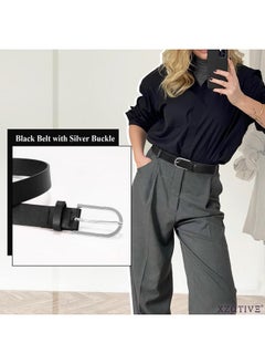 Women'S Belts For Jeans Pants, Black Brown Waist Belts For Ladies Dresses With Fashion Gold Silver Buckle Plus Size Belts, Black Silver Belt, 110Cm - pzsku/Z959766BC27E0ADD80958Z/45/_/1735566768/720a79d8-6abc-41a8-a19b-736295010ae8