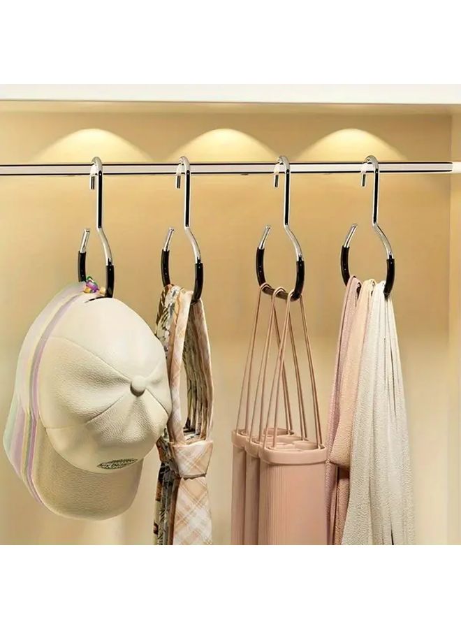 10Pcs Black Storage Bags For Scarves Shawls Belts With Metal Hangers - Image 3