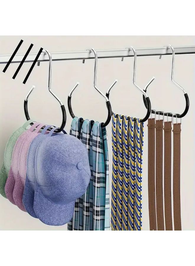 10Pcs Black Storage Bags For Scarves Shawls Belts With Metal Hangers - Image 2