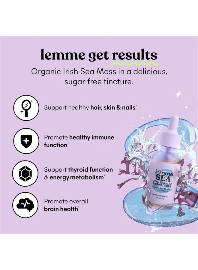 Lemme Organic Irish Sea Moss Liquid Drops D3 & Biotin Supplement 1 oz - Image 5
