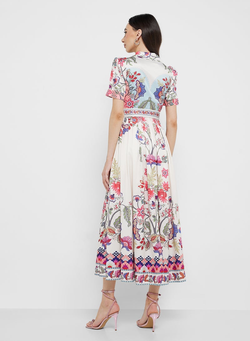 ايلا فستان بطبعة زهور - Image 2