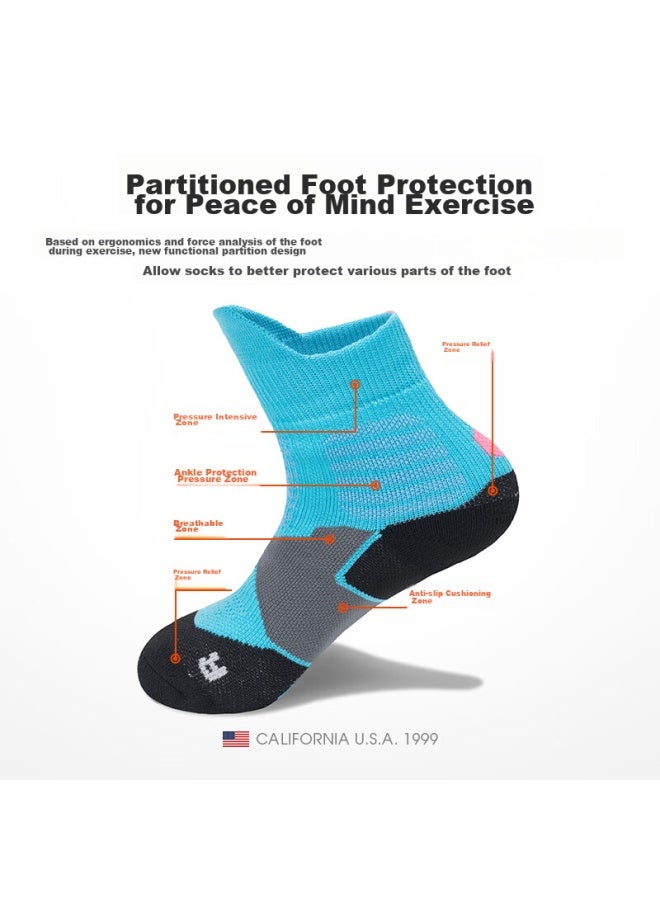 Tfo Fifth Generation Children's Outdoor Socks, Comfortable Breathable Sports Socks, Hiking Mountain Cross-country Socks 2202443, Lake Blue - Image 3