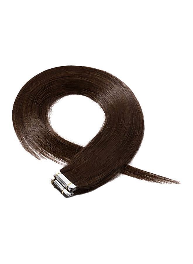 نيبمينينت 20-Piece Double Sided Tape Human Hair Extension 4 Medium Brown 16inch - Image 1
