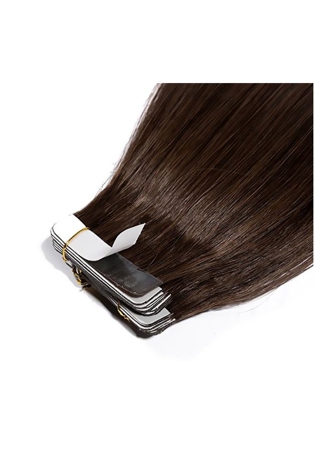 نيبمينينت 20-Piece Double Sided Tape Human Hair Extension 4 Medium Brown 16inch - Image 2