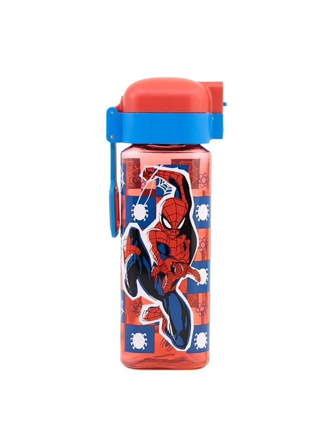 STOR Spiderman Ecozen BPA-Free Water Bottle with Safety Lock Red and Blue 550ml - Image 1