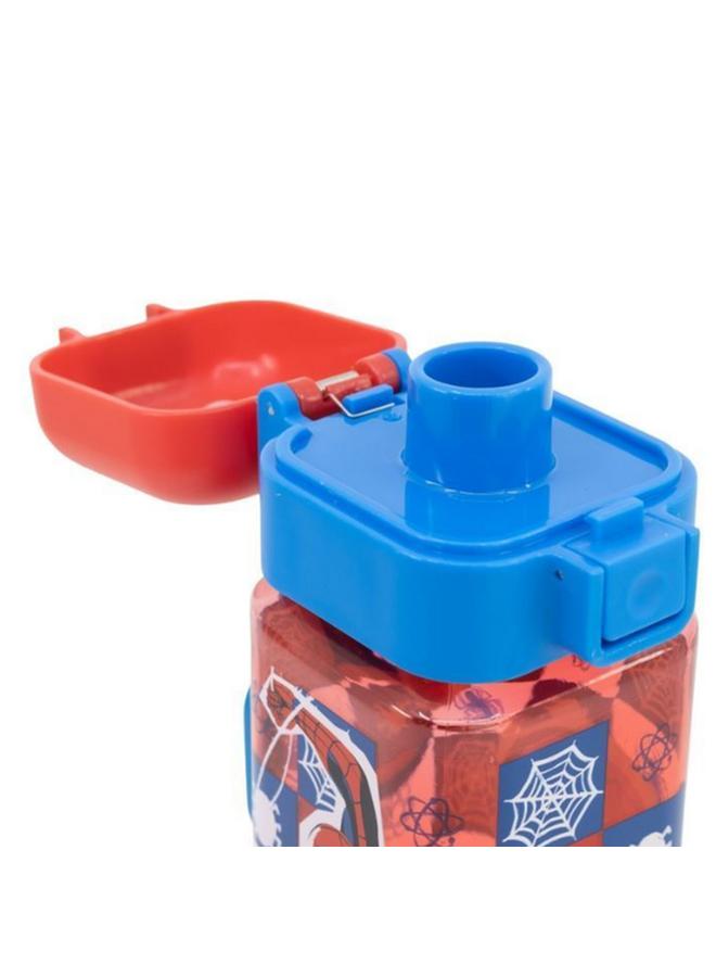 STOR Spiderman Ecozen BPA-Free Water Bottle with Safety Lock Red and Blue 550ml - Image 2