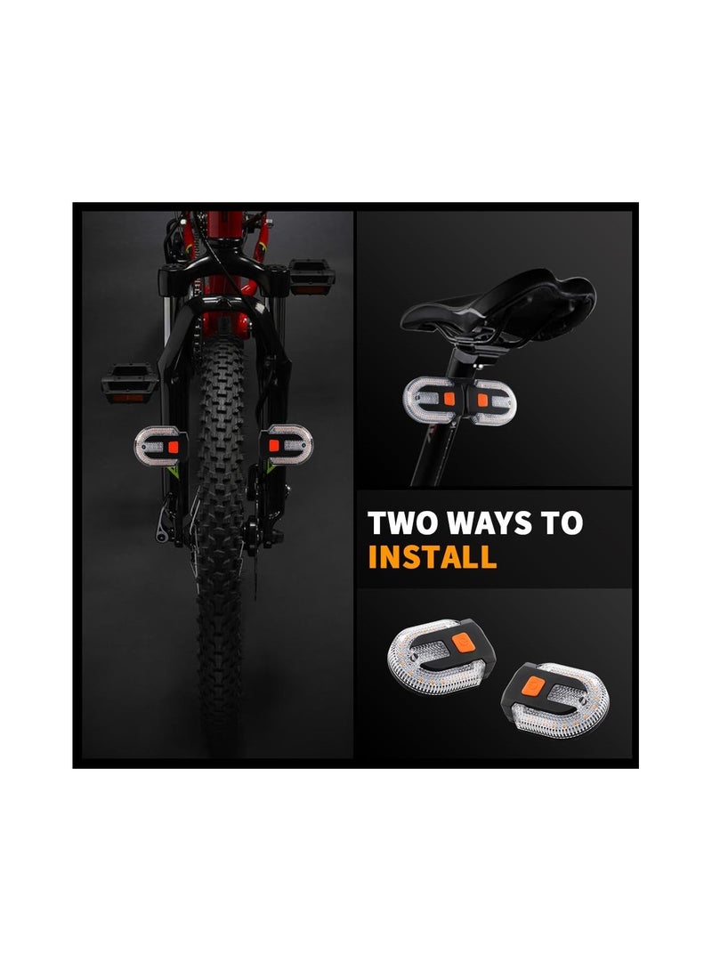 SOLARAE Rechargeable Bike Tail Light with Turn Signals, Wireless Remote, 5 Lighting Modes, IPX4 Waterproof, USB Type-C Fast Charging, Easy Mount for Cycling Safety, Dual Installation Options - Image 4