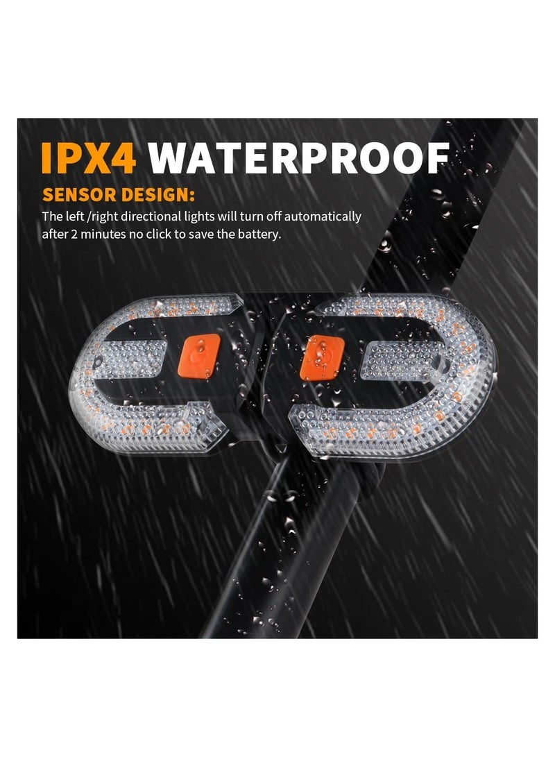 SOLARAE Rechargeable Bike Tail Light with Turn Signals, Wireless Remote, 5 Lighting Modes, IPX4 Waterproof, USB Type-C Fast Charging, Easy Mount for Cycling Safety, Dual Installation Options - Image 2