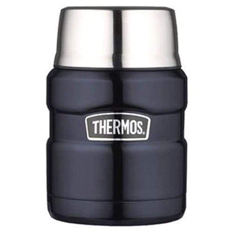 THERMOS THERMOS Stainless King VacuumInsulated Food Jar with Spoon 16 Ounce Midnight Blue  - Image 1