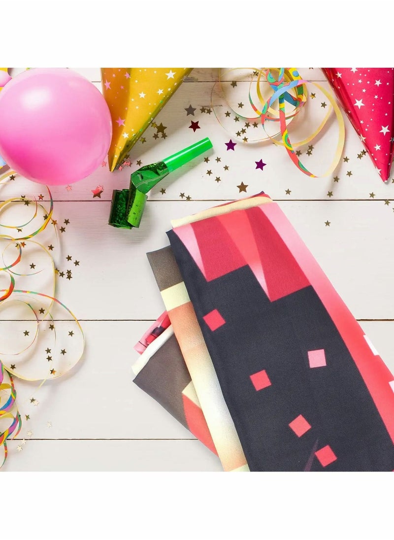 Excefore - Happy Birthday Banner Backdrop Red and Black Background Bday Decorations for Girls Boys Women Men Anniversary Photography Party Supplies Glitter - Image 1