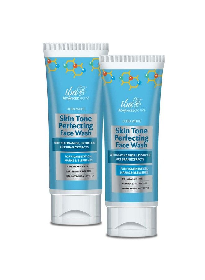 Iba Advanced Activs Ultra White Skin Tone Perfecting Face Wash L No Parabens & Sulfates L High Foam L For Lighter Even Tone Skin ; Pack Of 2 - Image 1