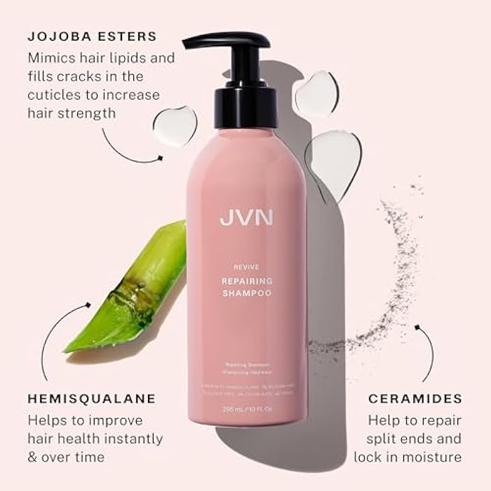 JVN Repair & Shine Essentials Set, Pack of 3, Includes Revive Repairing Shampoo, Conditioner, and Revive Rapid Repair Hair Bond Gloss, Made for Damaged Hair, Silicone-Free, Haircare for Women and Men - Image 3