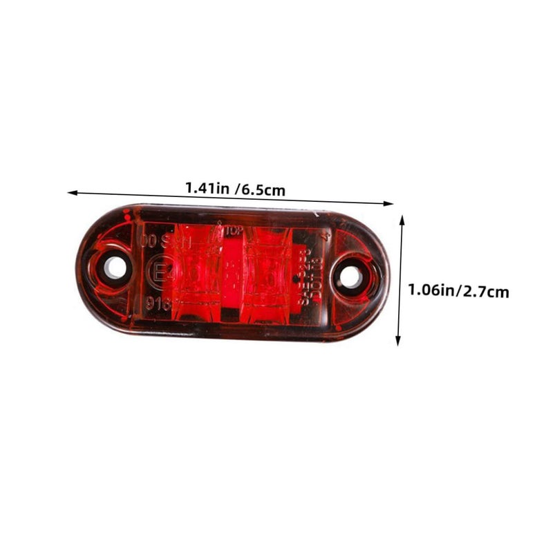 10 Pcs Red LED Truck Side Marker Clearance Lights With 15 Inch Cable For Boat Trailer Pickup RV Camper - Image 3