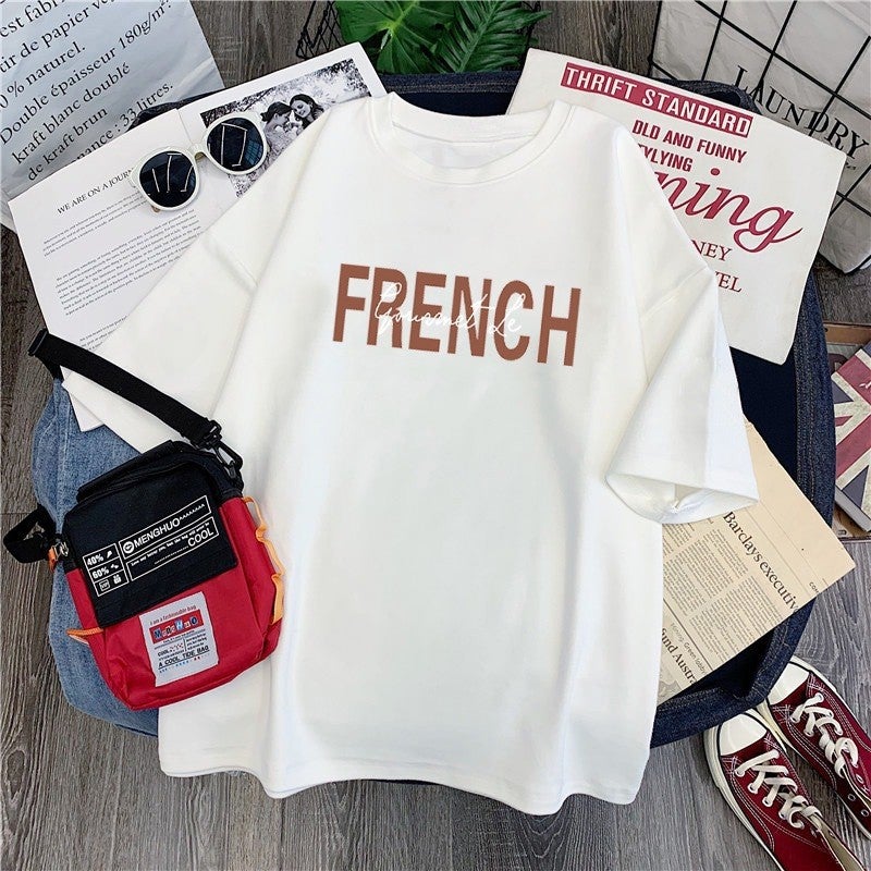 Women's Cotton Printed Short Sleeve T-Shirt, Loose Fit, Casual - Image 4