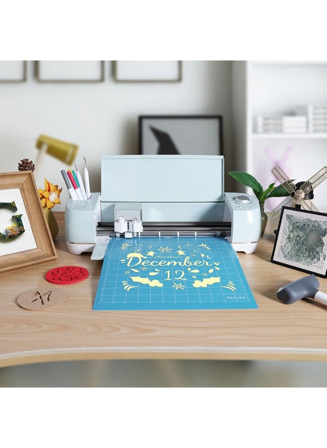 REALIKE - 12X12 Lightgrip Cutting Mat For Cricut Maker 3/Maker/Explore 3/Air 2/Air/One(3 Mats) Gridded Adhesive Non Slip Cut Mat For Crafts Quilting Sewing And All Arts - Image 1