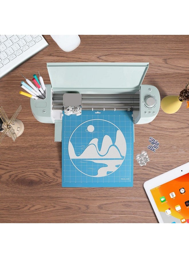 REALIKE - 12X12 Lightgrip Cutting Mat For Cricut Maker 3/Maker/Explore 3/Air 2/Air/One(3 Mats) Gridded Adhesive Non Slip Cut Mat For Crafts Quilting Sewing And All Arts - Image 1