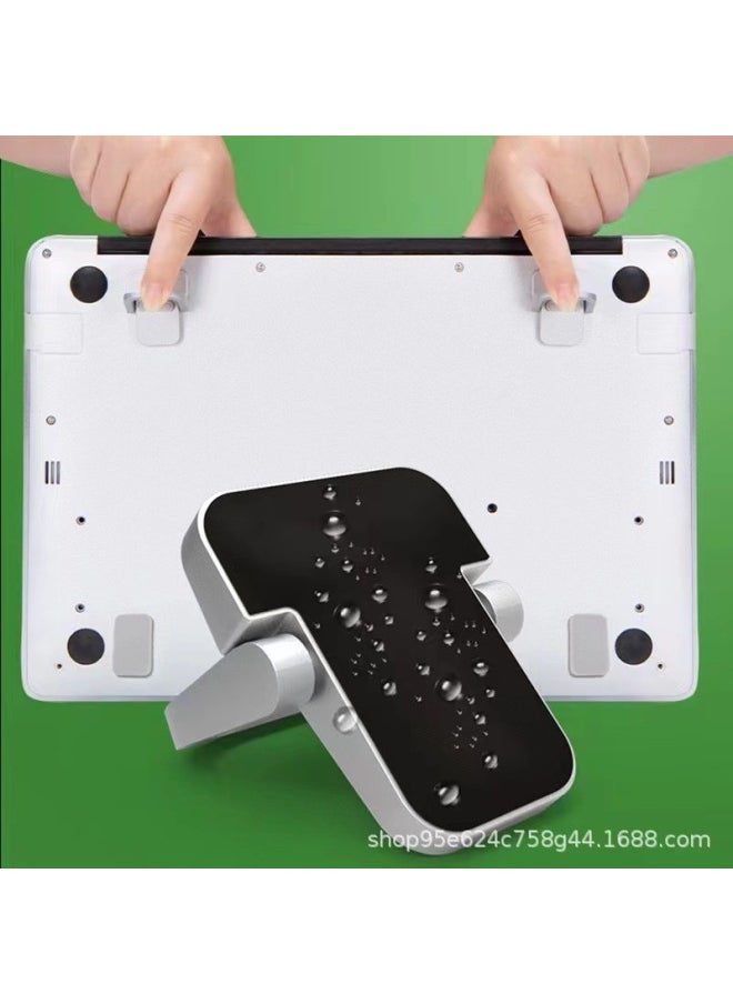 Laptop Stand Invisible Adhesive Bracket Folding Storage Portable Elevated Rack Keyboard Foot Pad Support Rack-Color:Abs First Gear