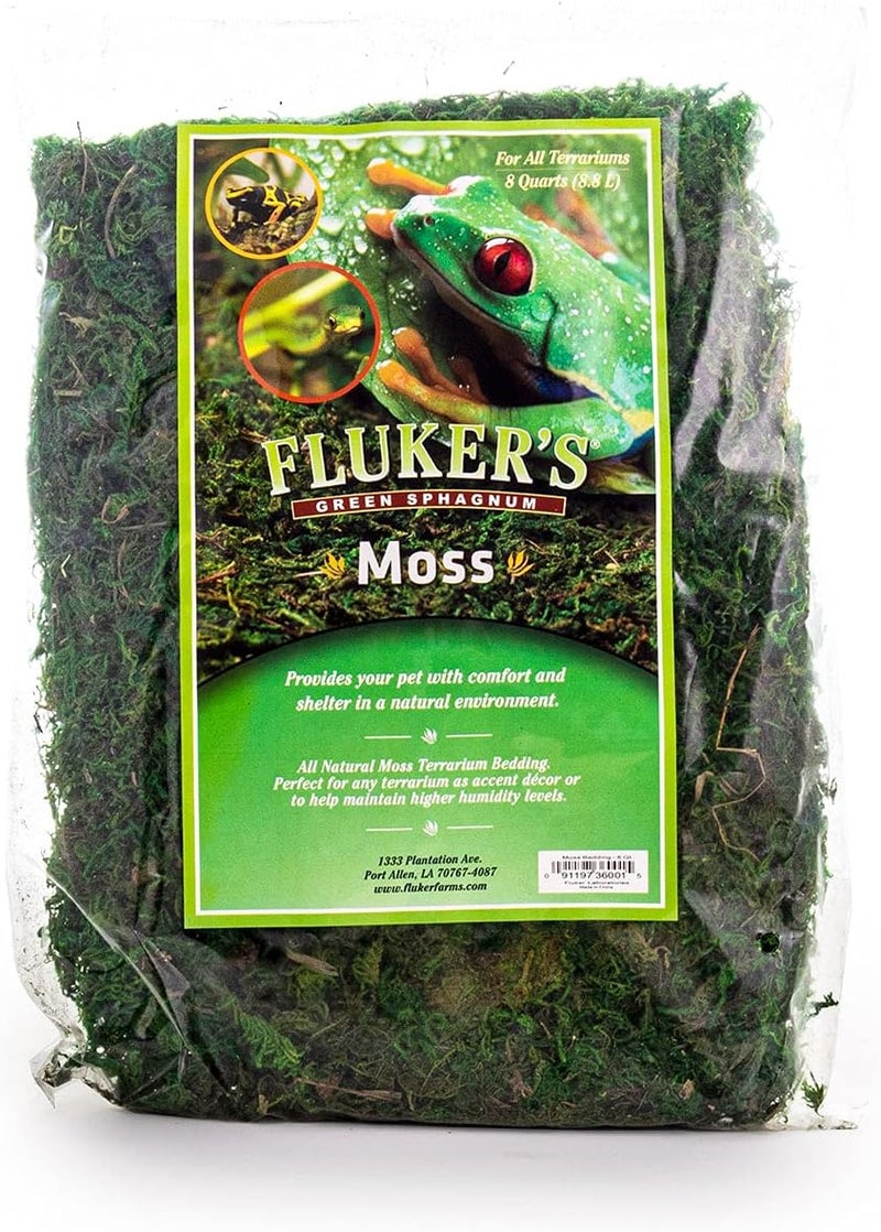 Fluker's Green Sphagnum Moss for Reptile Terrariums - 8 Quarts - Image 1