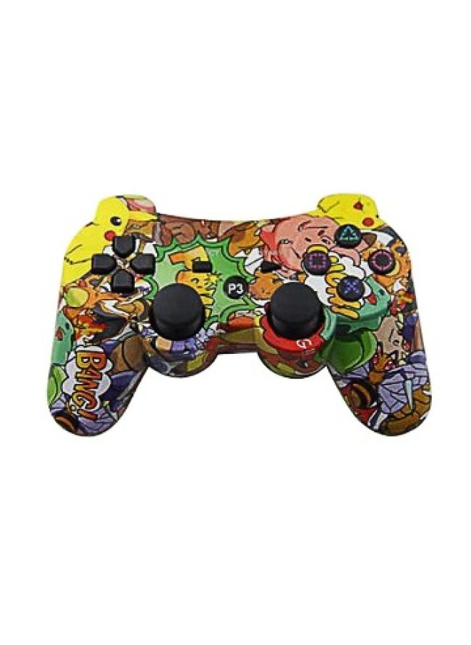 Generic - E-commerce Explosions A Generation Of Non-infringement Private Model Curved Ps3 Wireless Bluetooth Game Handle Ps3 Handle-Product Color:Snowflake Key Pikachu - Image 1