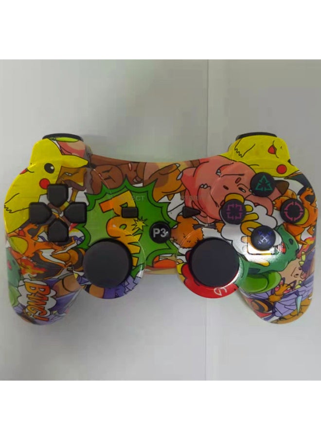Generic - E-commerce Explosions A Generation Of Non-infringement Private Model Curved Ps3 Wireless Bluetooth Game Handle Ps3 Handle-Product Color:Snowflake Key Pikachu - Image 1