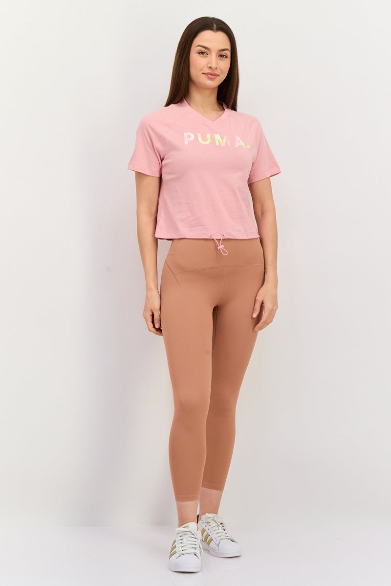 PUMA Women Sportswear Fit Short Sleeves Outdoor Top, Peach - Image 4