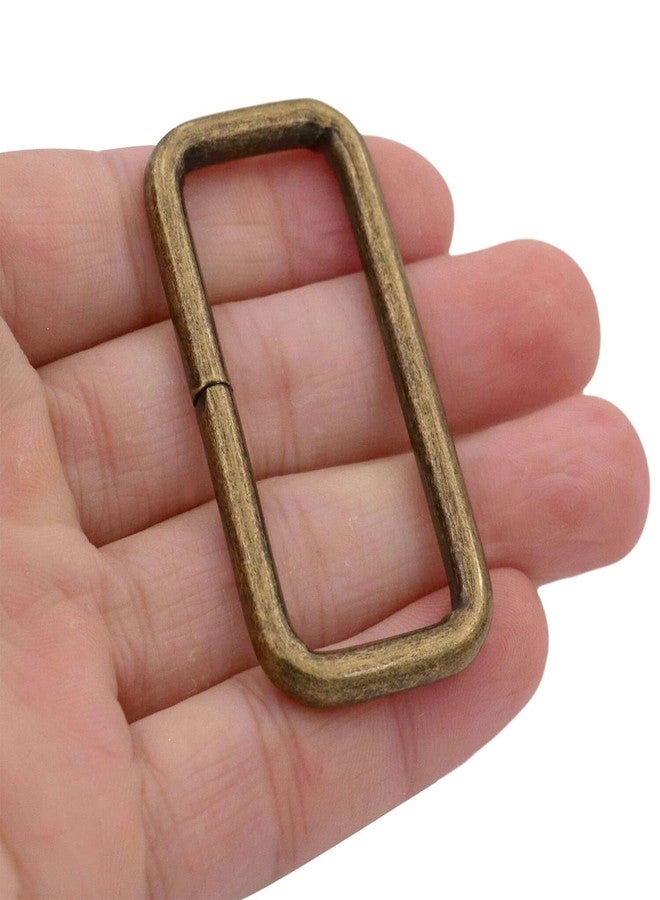 BIKICOCO Metal Rectangle Ring Buckles Square Strap Webbing Belt Rings for Bag Purse Non Welded 2 x 3/4 Inch, Bronze, Pack of 10 - Image 3