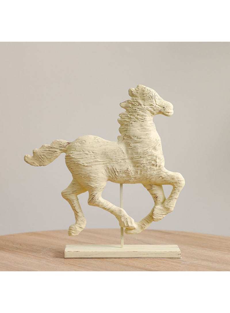 DANUBE HOME Venice Polyresin Galloping Horse – Elegant Decorative Horse Sculpture with Dynamic Design, Perfect for Home Decor, Office Desk, Luxury Gifting & Contemporary Interior Styling L35.6 X W7.6 X H36.8Cm - Image 1