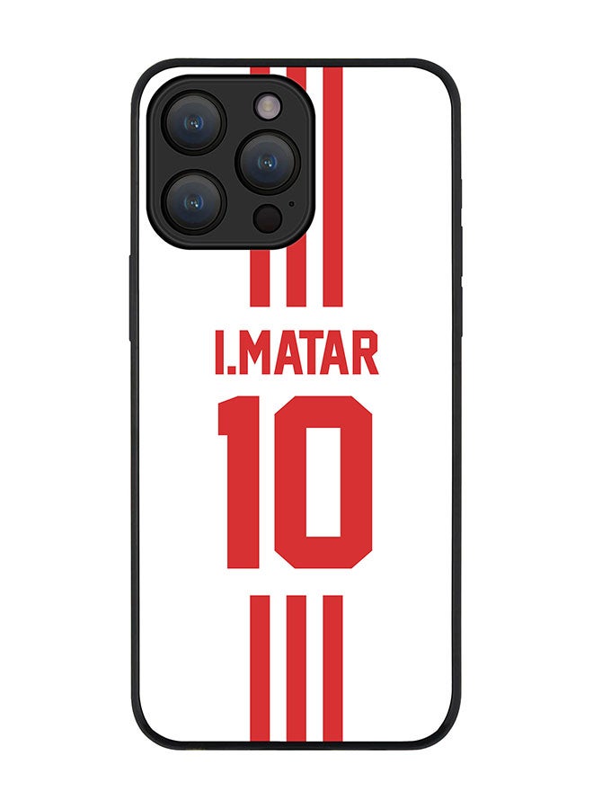 Stylizedd Cover for iPhone 15 Pro Case Rugged Black Slim fit Flexible Protective Phone Cases - Football Team - UAEPlayer Name - I.Matar - Image 1