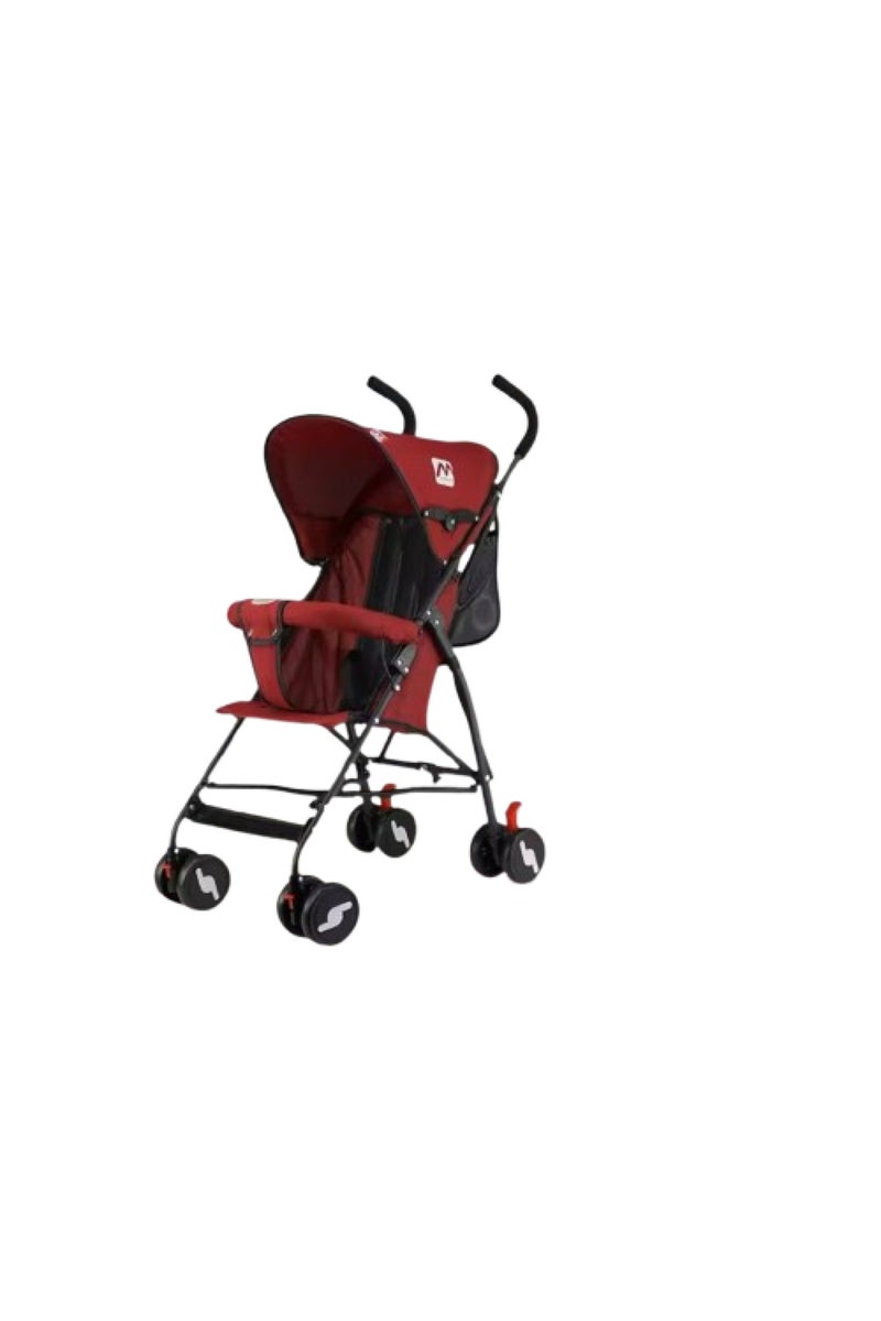 Folding Baby Stroller in Red for Kids - Image 2