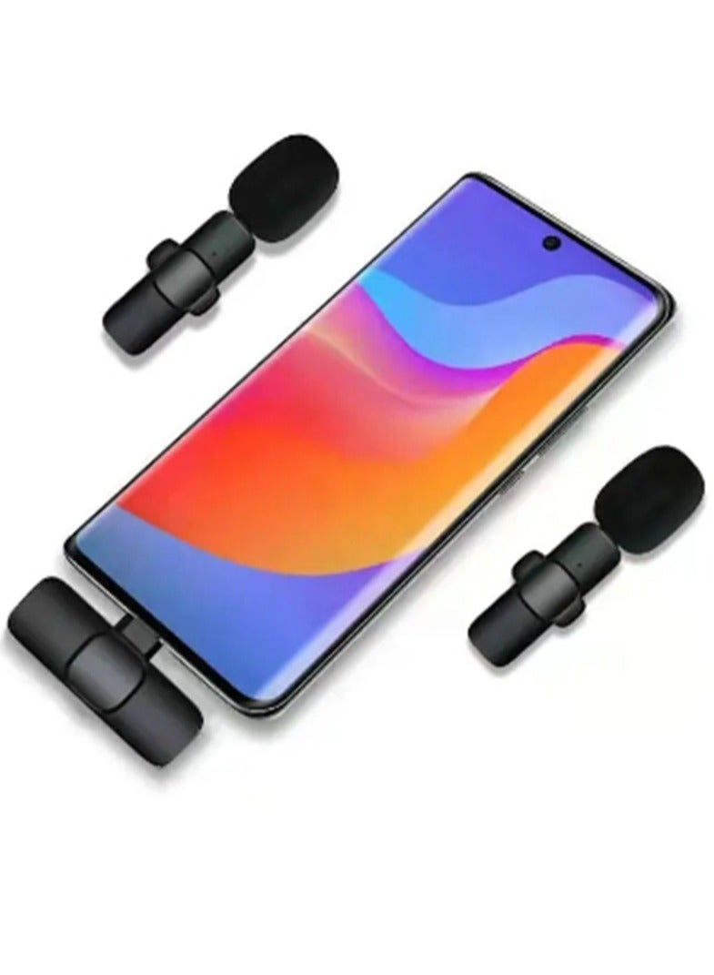 Wireless Lavalier Microphone for Samsung iPhone 15 16 Xiaomi Huawei Honor,Type-C Portable Audio Video Recording Laptop Live Gaming Mobile Phone - Image 2