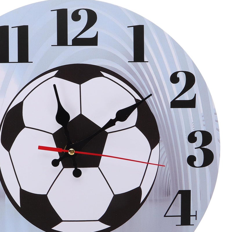 Silent Soccer Ball Wall Clock Non Ticking Sports Decor For Home Office Bedroom - Image 4