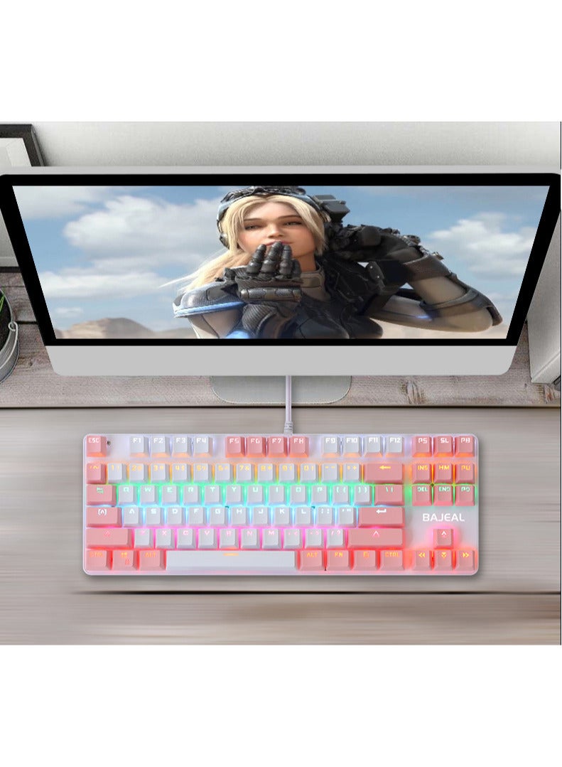 87-Key Detachable Type-C Wired Gaming Mechanical Keyboard-Compact Efficiency, Gaming Aesthetics - Image 4