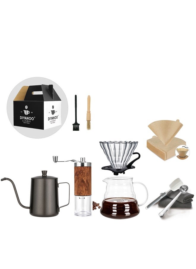 V60 Professional Coffee Set  9 Pieces Pour Over Espresso Kit with 600mm Pot, Durable for Coffee Table  Kitchen  Camping - pzsku/Z95981D5B301025045223Z/45/_/1722936357/85a5e1ae-dd26-447c-8f90-3aa593688e03