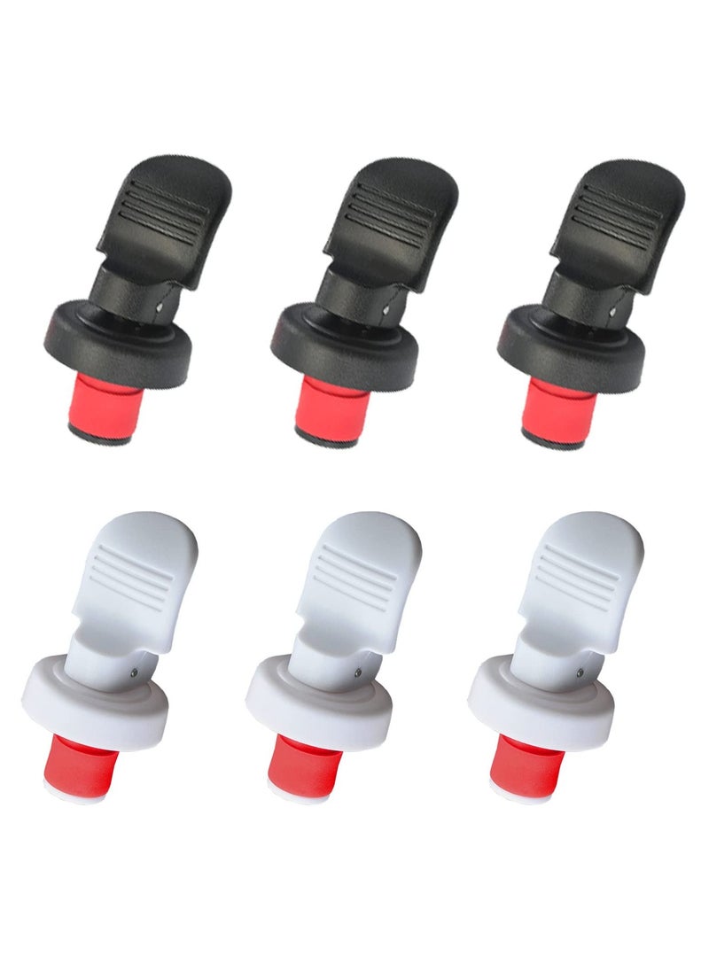SYOSI SYOSI 6Pcs Vacuum Wine Bottle Stopper, Reusable Bottle Sealer Plastic Bottle Stopper Wine Corks for Wine Champagne Beer to Keeps Wine Fresh  - Image 1
