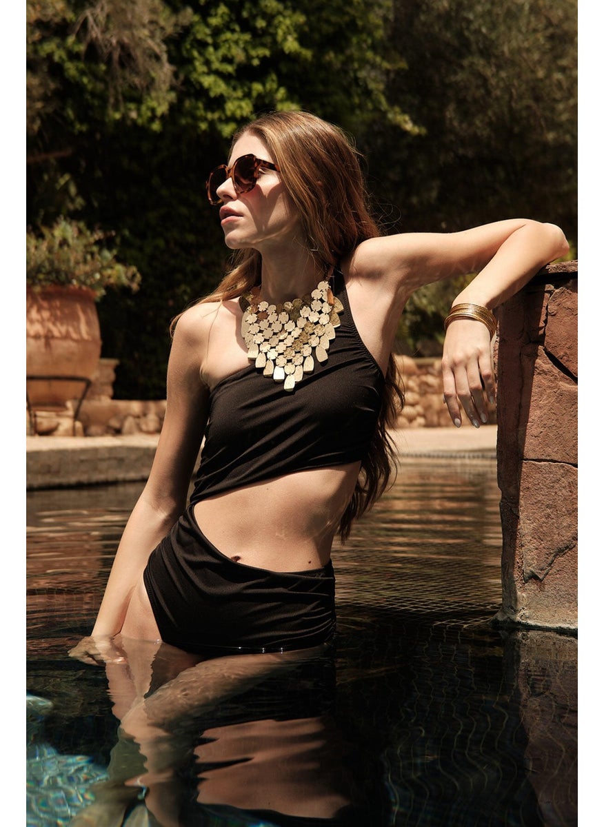 Manuka - Cut Out Swimsuit Black - Image 1
