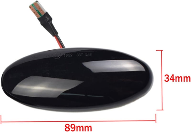 QASULER Dynamic Car Blinker Side Marker Turn Signal Light - Image 2