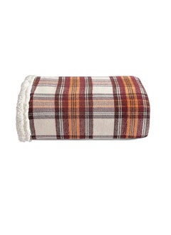 Eddie Bauer Throw Blanket Super Soft Reversible Sherpa Fleece Bedding Ideal And White Elephant Gifts Cozy Plaid Throw Blankets For Couch Edgewood Red Throw  - Image 1