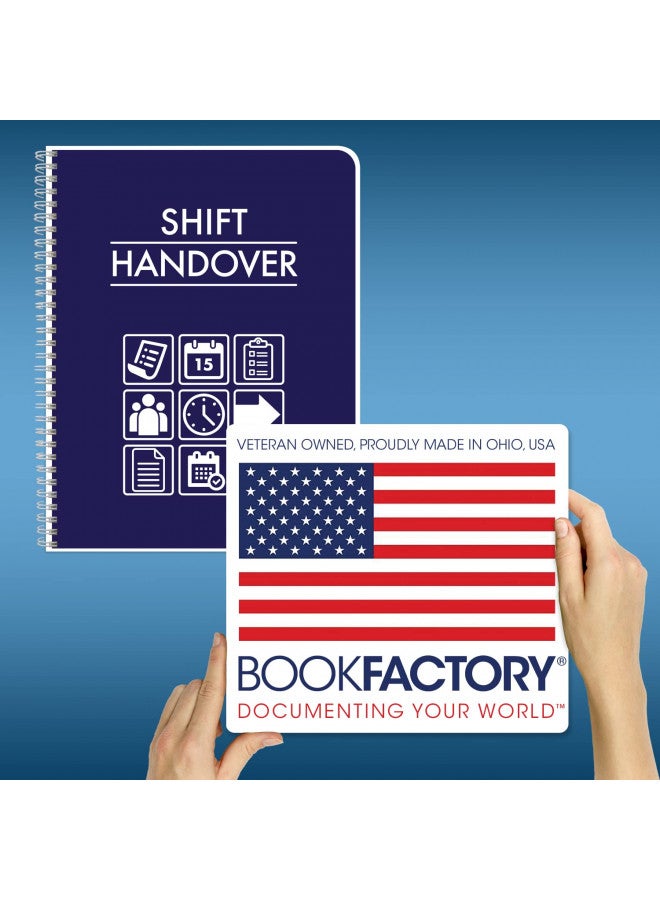 BookFactory BookFactory Shift Handover Log Book/Nurse Shift Hand Over Communications Logbook/Restaurant Shift Change Manager Communication Notes Notebook - 100 Pages, 8.5" x 11" (LOG-100-7CW-PP(ShiftHandover)-BX)  - Image 2