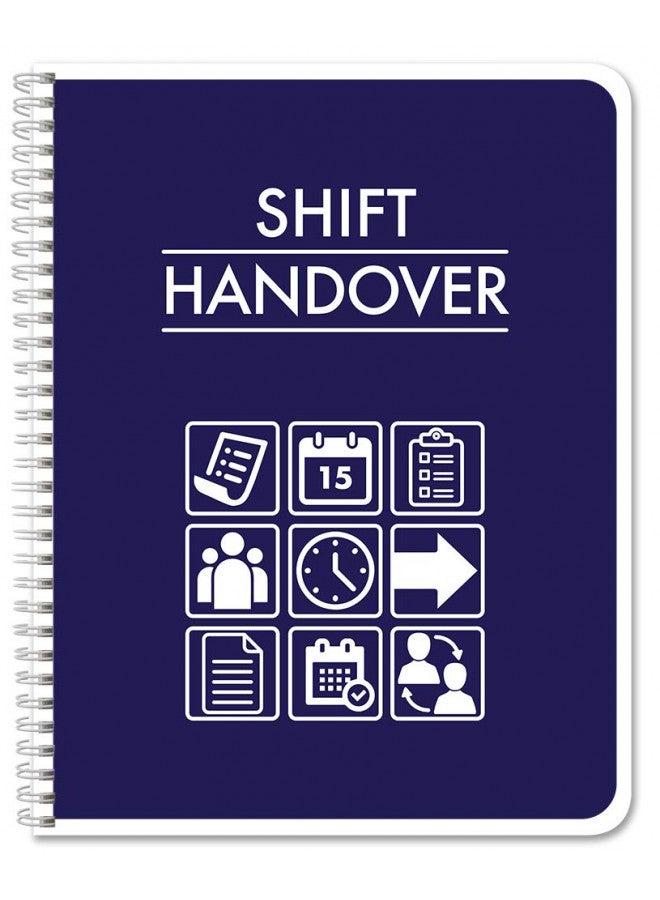 BookFactory BookFactory Shift Handover Log Book/Nurse Shift Hand Over Communications Logbook/Restaurant Shift Change Manager Communication Notes Notebook - 100 Pages, 8.5" x 11" (LOG-100-7CW-PP(ShiftHandover)-BX)  - Image 1