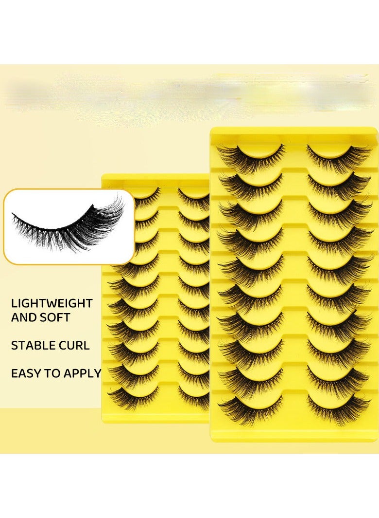 Bond 10 Pairs False Eyelashes Set, Cat Eye Half Lashes Natural Look Fluffy,Lightweight And Natural To Enhance Eye Makeup Charm, Long-Lasting Smudge-Proof, Suitable For Daily And Party - Image 5
