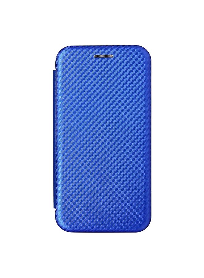 اس-توب جراب لهاتف iPhone 13 mini مصنوع من ألياف الكربون مع قلاب أفقي من مادة TPU + PC + جلد PU مع فتحة للبطاقات - Image 2