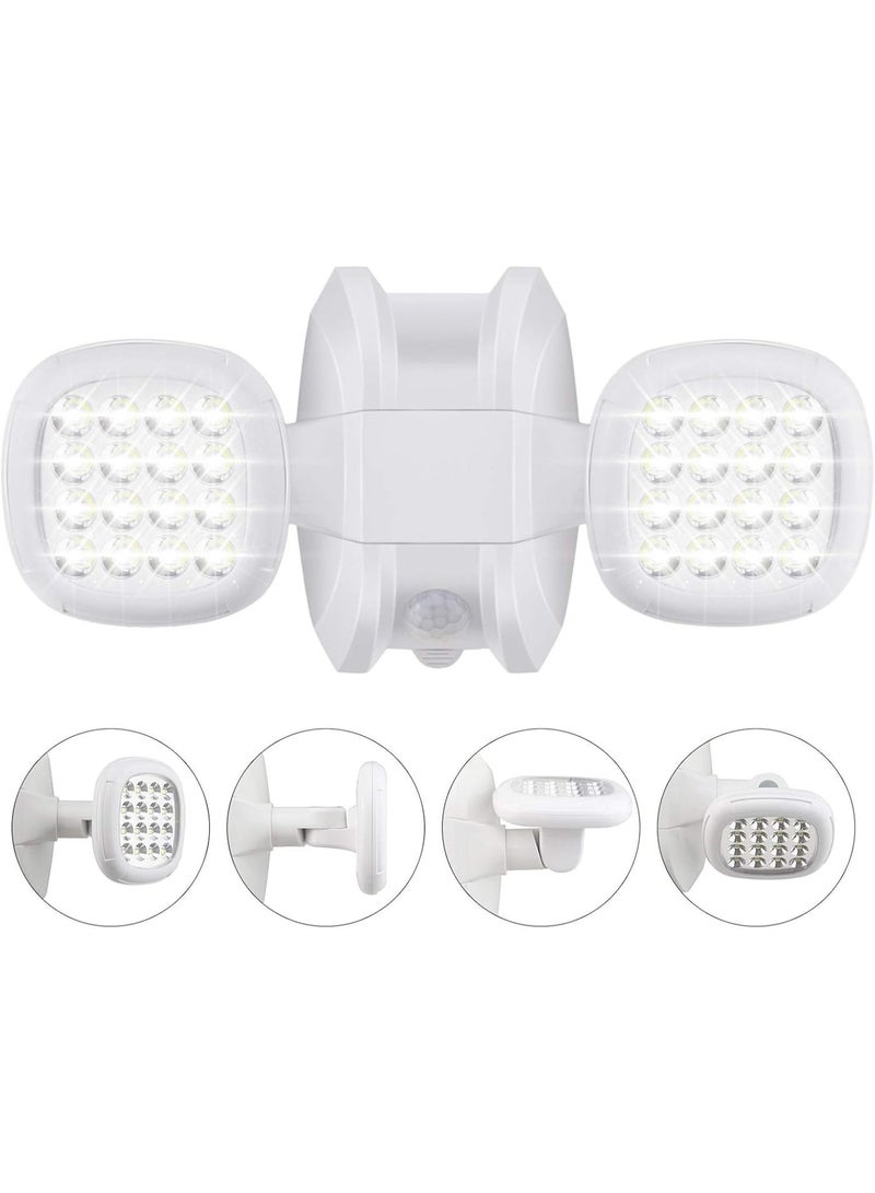 HONWELL Motion Sensor Light Outdoor Battery Powered Outside Security Flood Light Cordless IP65 Waterproof 32 LED Dual Head Spotlights, Motion Detector Lights for House Garage Porch Garden Shed - Image 1