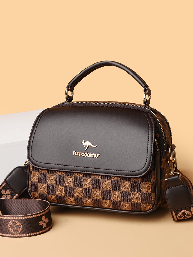 Trend Handbag New Model 2024 Versatile Women'S Shoulder Crossbody Bag With Contrasting Color Stitching Travel Bag - Image 5