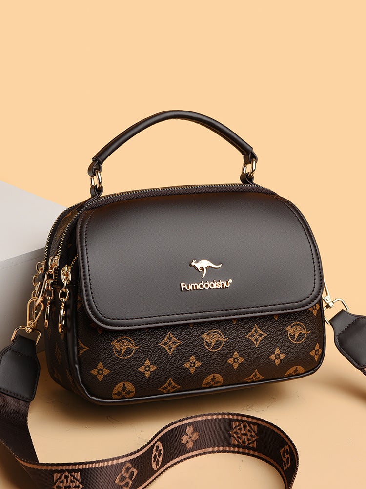 Trend Handbag New Model 2024 Versatile Women'S Shoulder Crossbody Bag With Contrasting Color Stitching Travel Bag - Image 2