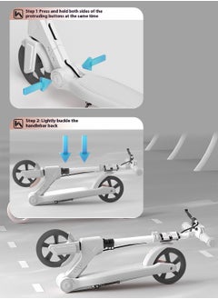 sway Kick Scooter, Foldable Scooter 2 Wheels with Adjustment Handlebar, Stand-Up Riding with Brakes, Suitable for 5 Years and Older Teens Boys and Girls  - Image 5
