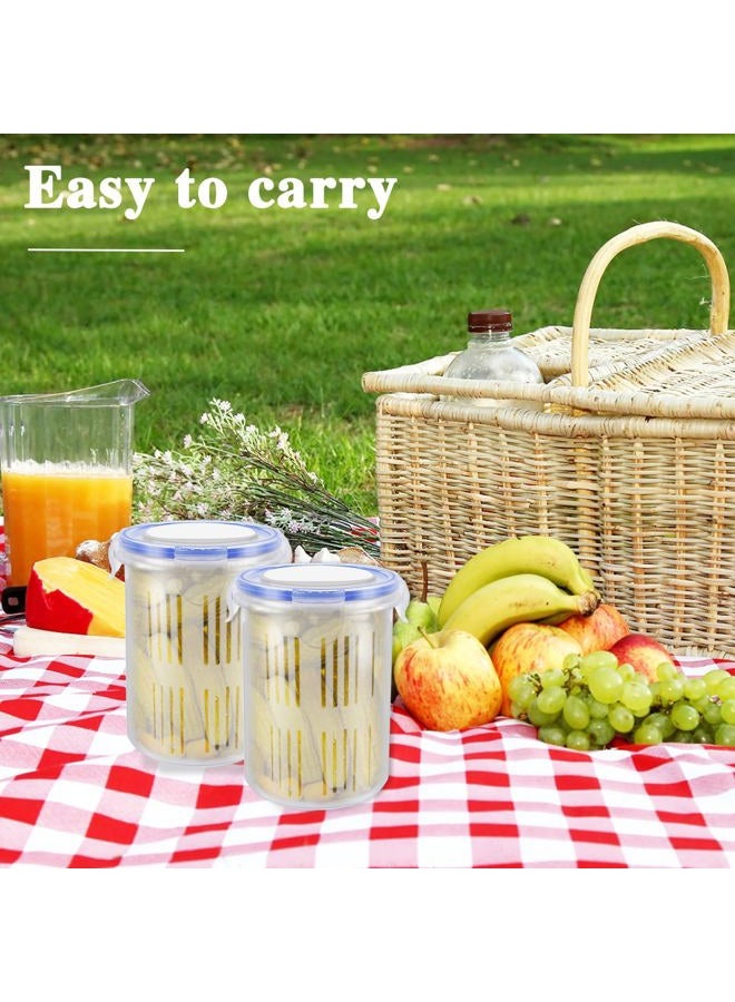 Eerrhhaq 4 Pcs Pickle Container with Strainer,24 oz Pickle Jar with Leak Proof and Lock It Lid,Pickle Holder Keeper Lifter for Olive Jalapeno Juice Food Storage - Image 5