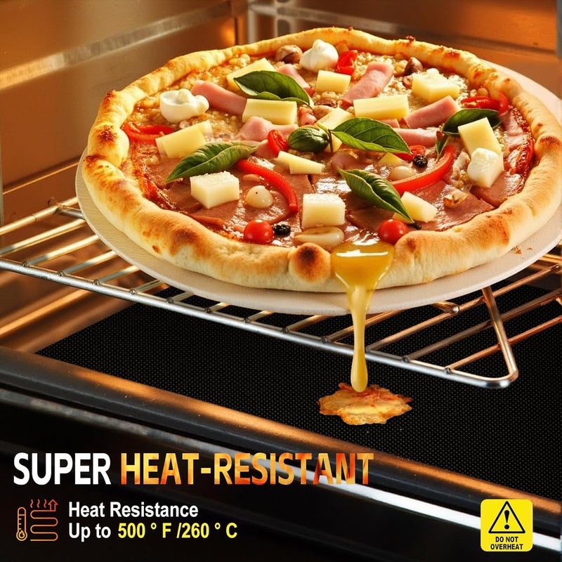 AZ Large Oven Liners for Bottom of Oven, 17"x75" Heavy Duty Non-Stick Oven Liner Mat, Reusable Heat Resistant Grill & Baking Mat, BPA/PFOA Free Roaster Liners, Fits Electric, Gas, Toaster Ovens (Black) - Image 3