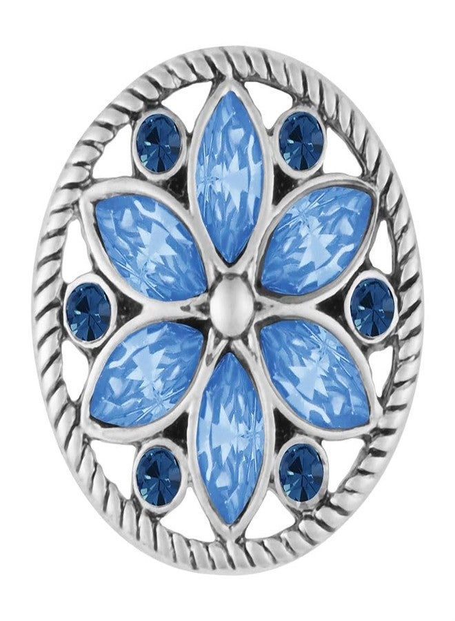 Ginger Snaps Leila, 20 Millimeter, Blue, Rhodium Plated, Women, Jewelry and Accessories